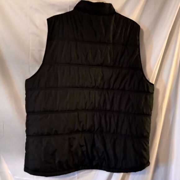 Original Weatherproof Vintage Black Puffer Vest XXL Gray Lining WLP 11590 Big - Picture 2 of 7